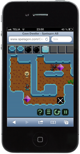 Cave Dweller running on iPhone